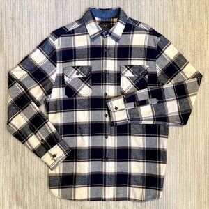 Jachs Blue, White, & Burgundy Plaid Shirt
